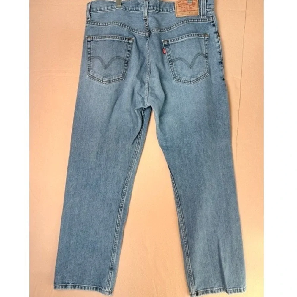 Levi's 505 Regular Fit Jeans Men's 36x30 Light Wash Straight Leg Denim